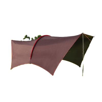 China Straight Tie Type TALENT Beam Shelter Sun Shade Rain Fly Camping Tarp With Tent Pole Beach Tent Sun Shelter for sale