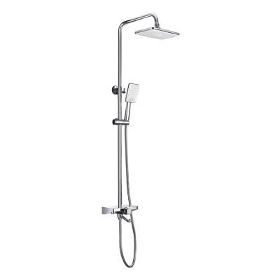 China High Quality Single Brass Bath Shower Set Bathroom Sliding Bar Handle Mixer Cold-Hot Faucets Set For Apartment for sale