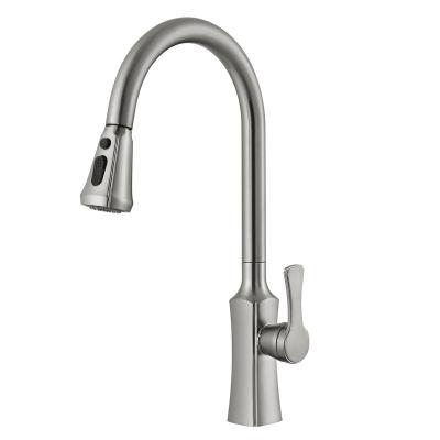 China Modern Pull Down Kitchen Cupc Kitchen Sink Faucet Hot And Cold Brass Brushed Faucets for sale