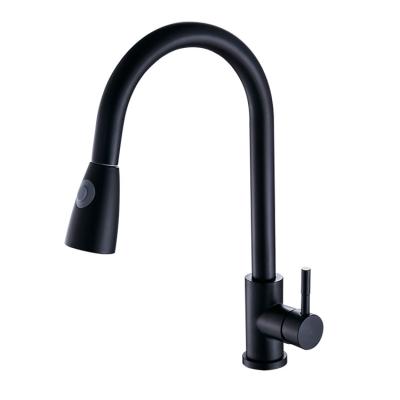 China Modern Black Sink Kitchen Faucet Kitchen Taps Hot And Cold 304 Stainless Steel Faucet for sale