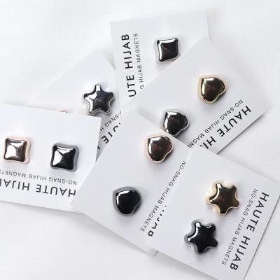 China Wholesale Fashion Custom Logo Magnetic Pins For Women Hijab Wear Magnetic Brooches for sale