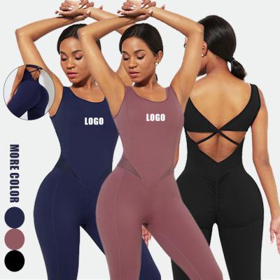 China Manufacturer One Piece Breathable Jumpsuit Fitness Women Fitness Overalls Workout Wear Yoga Wear Yoga Wear Manufacturer for sale