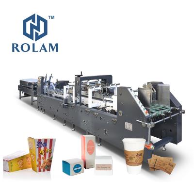 China Automatic Food Packaging Cardboard Box Board Corrugated Paper Sheet Folding Gluing Machine for sale