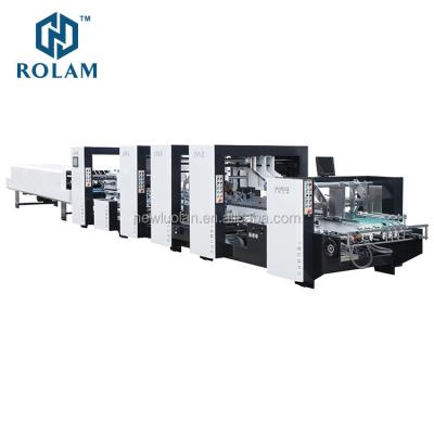 China New Hotels LuoLan Automatic Corrugated Rigid Box Folding Making Machine Prices for sale