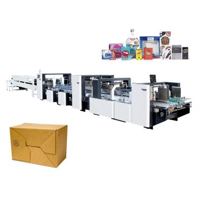 China food & Beverage Factory Rolam GK 1200AC Crash Lock Bottom Corrugated Food Box Folder Gluer Paper Printing Machine for sale