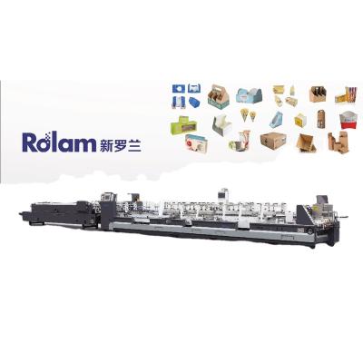 China Factory New Automatic Rolam Box Making Machine Carton Paper Box Gluing Folder Gluer Machine for sale