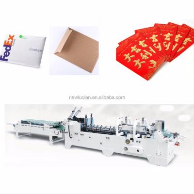 China Food Double Sides Envelope Bag Electric Folding And Gluing Machine for sale