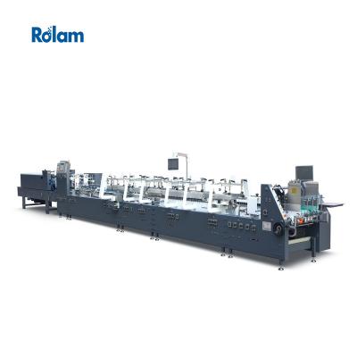 China GS-800 Automatic Food Paper Box Gluing Machine Box Folder Gluer for sale