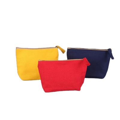 China Durable Cheap Custom Printing Zipper Make Up Eco-friendly Canvas Fashion Cosmetic Bag Pouch Promotion Cosmetic Pouch Travel Bag for sale