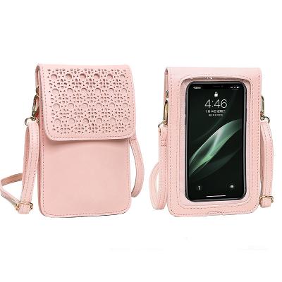 China Fashion Women Multi-Functional Leather Cell Phone Bag New Trend Opp Bag Opp Bag 3pcs Simple Fashion Ladies Touch Screen Cell Phone Bag for sale