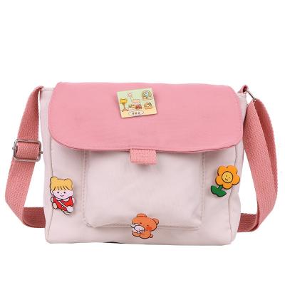 China Eco-Friendly Cute Design Mini Girls Canvas Sling Cell Phone Body Cross Shoulder Bag For Students Gift Promotional Message Bag for sale