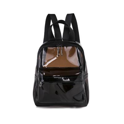 China 2021 Promotional Clear PVC Bag Trend Fashion Waterproof Lightweight Waterproof Bag Girls PVC Transparent School Backpack for sale