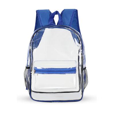 China Other Custom Wholesale Plastic Students Branded Backpack Children Kids Transparent PVC Clear Backpack School Bag for sale