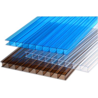 China Twinwall Polycarbonate Sheet Double Layers Polycarbonate Roofing UV Coating Sheet Twinwall Polycarbonate-85 for sale