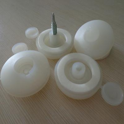 China Screw fixing nylon knob with white foam gasket for 6mm to 16mm multiwall polycarbonate sheet polycarbonate Washer-3 for sale