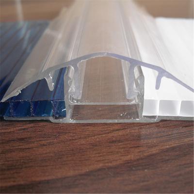 China Snap-on Polycarbonate Sheet Connector And Fastener Polycarbonate Sheet Connector And Fastener Profile H Profile Polycarbonate Connector Polycarbonate Cap And Low Profile for sale