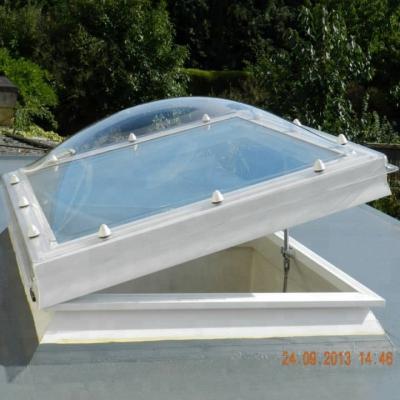 China Double And Triple Skin Polycarbonate Dome Roof Skylights UPV Industrial Frame Skylight for sale