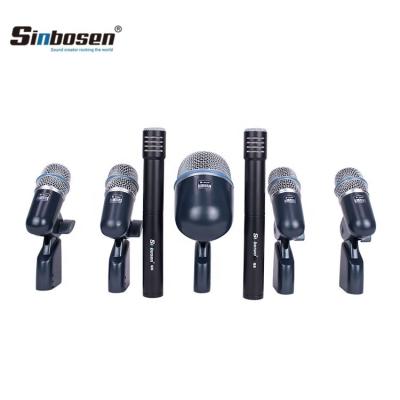 China Lightweight 7 Piece Drum Mic Wired Microphone Dynamic Condenser Set for sale