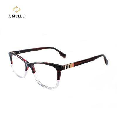 China Branded Gentlemen Glasses Logo Optical Metal Eyewear Acetate Glasses Hot Sale Designer Blue Light Blocking Custom Frame for sale