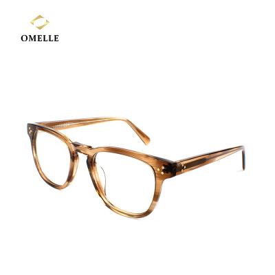 China High Quality Colorful Custom Made Reading Glasses Frames Low MOQ Logo Unisex Vintage Round Acetate for sale