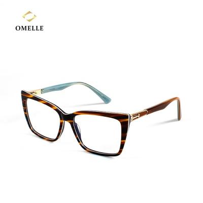 China For Designer 2021 Reading Glass OMELLE Optical Large Eyeglasses Frames Acetate Latest Style For Women And Men for sale