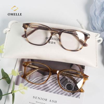 China For Ray Glasses Famous Brands Men's Blue Designer Glasses Acetate Frame Glasses OMELLE for sale