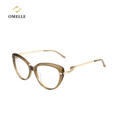 China For OMELLE glasses modern Japanese acetate optical frames design latest cat eye glasses frame for sale