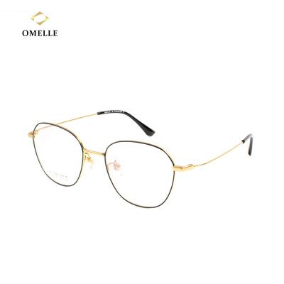 China Fashion Blue Ladies Factory Omelle Shenzhen Computer Light Filter Pure Titanium Glasses Eyewear Men Designer Hand Made Glasses for sale