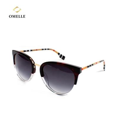 China Designer Luxury Acetate Frame Logo High Quality Custom Made Fashion OMELLE Sunglasses UV400 Polarized Sunglasses Woman for sale