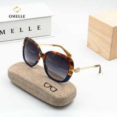 China Fashion Sunglasses OMELLE Acetate Combine With Metal Arms Sunshades Vintage Woman's Sunglasses for sale