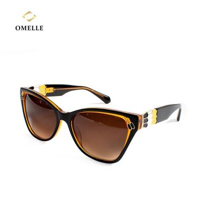 China Fashion OMELLE Sunglasses Designer Brand Big Square Frame Thick Acetate Sunglasses With Epoxy Decoration for sale