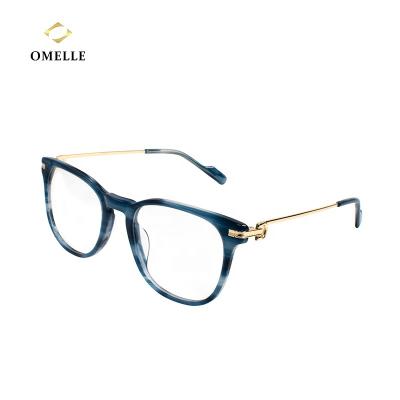 China For Handmade Fashionable OMELLE Glasses Acetate With Metal Frame Stylish Brand Eye Glasses Optical for sale