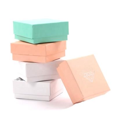 China Wholesale High Quality Custom Recyclable Printing Hard Cardboard Paper Box Jewelry Packaging Small Lid And Base Gift Box for sale