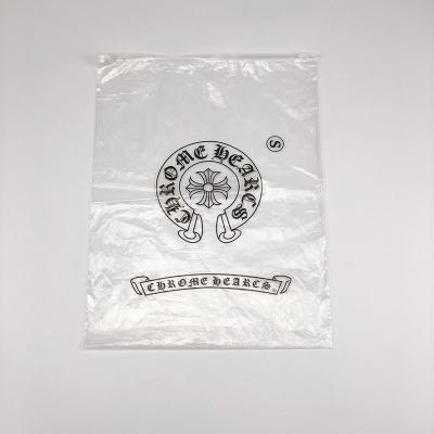 China Wholesale custom PE semi-transparent security logo zipper clothing plastic packaging bag for sale