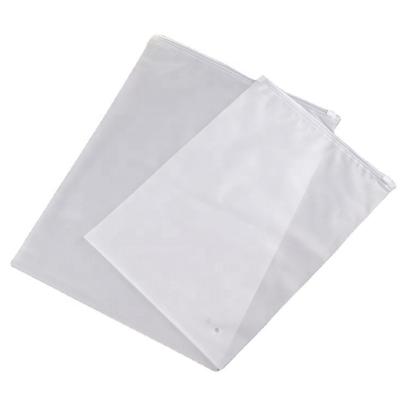 China Wholesale Custom Logo BIODEGRADABLE T-shirt Clothing Storage Frosted Plastic PE Slider Zipper Bag for sale