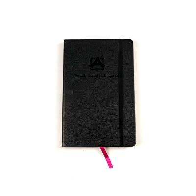 China Custom Simple Hardcover Debossed Logo A5 PU Leather Hardcover Notebook for sale