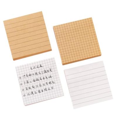 China Wholesale Custom School Supplies Self Adhesive Notes Wrapping Paper Simple Memo Pad Writing Sticky Notes for sale