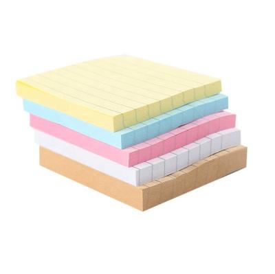 China Wholesale Custom School Supplies Self Adhesive Colored Small Paper Sticky Memo Pad Packing Notes Notes for sale