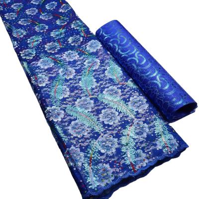 China Supoo African Lace Silk Velvet Embroidery Stretch Korean Velvet for Garments and Boubou for sale