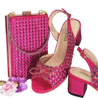 中国 New OEM Ladies fashion Italian shoes matching bag set African women party shoe and bag For Nigerian Party 販売のため