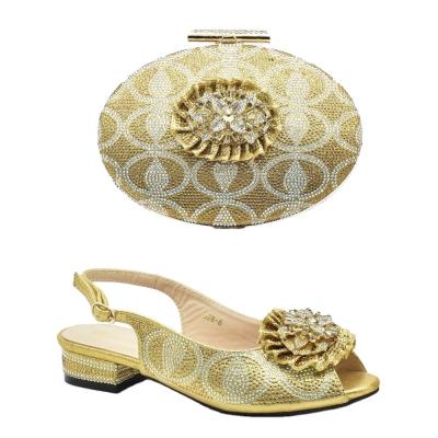 China High quality fashion  women high heels sandals and purses bag set italian bag to match shoes for sale