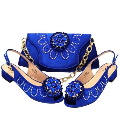 China Supoo zapatos italianos para mujeres bolsas de novia bolso de novia zapatos africanos de tacón bajo para la boda en venta