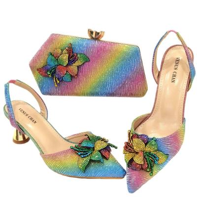 Cina African high heels sandals and purses bag set Italian bag to match shoes for  women party shoes set in vendita