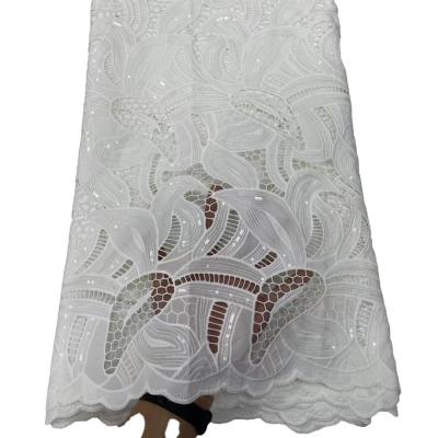 中国 Supoo  cord lace fabric wholesale guipure lace fabric cotton african guipure lace fabric 販売のため