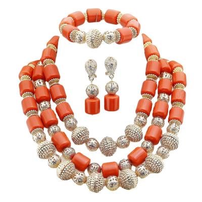 China Supoo High quality african beads jewelry sets Senegal/Ghana/ Nigerian handmade jewelry for party Te koop