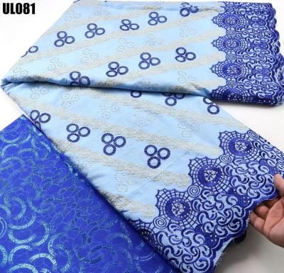 China American 100% cotton fabric embroidered fabric soft garment high quality swiss voile lace for african party for sale