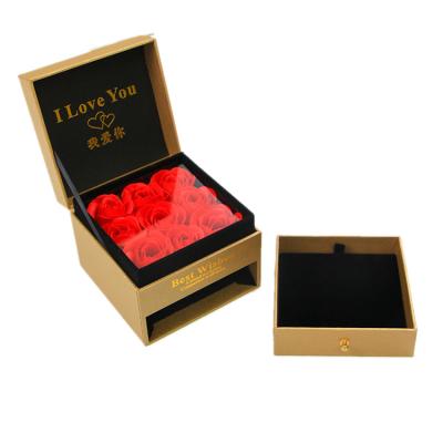 China Wholesale Materials 2022 Recycled Custom Printing Small Rigid Clear Magnetic Gift Box With Window For Flower Packaging for sale