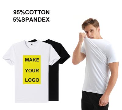 China Hot Sale Mens Designers Breathable Apparel Custom Your Own Brand Cotton Stretch T-shirts Professional Embroidered T-shirts for sale