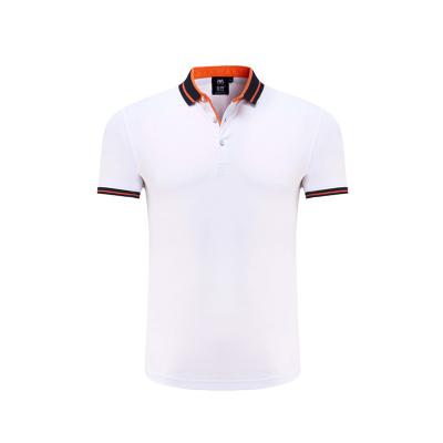 China Custom Branded Anti-Wrinkle Contrast Collar Shirt Business Gentleman Casual Stylish Short Sleeve Cotton Polyester Collar Tee For Man for sale