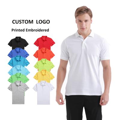 China Factory Wholesale Summer Men's Clothing Casual Collar T Shirt Cotton Blend Cheap OEM Company Logo T-shirts Anti-wrinkle Promotion for sale